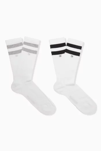 Crew Socks in Cotton-blend, Set of 2