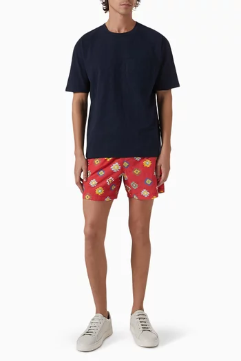 Kelim Drawstring Swim Shorts in Nylon