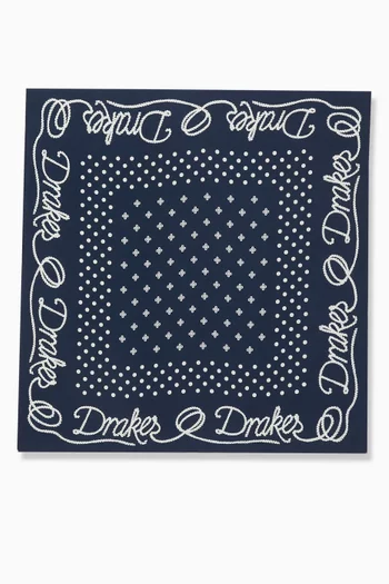 Rope-logo Bandana Scarf in Silk