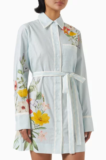 Demi Mini Dress in Cotton & Linen