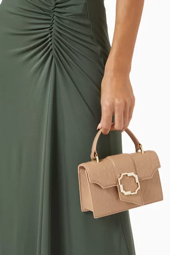 Mini Audrey Handbag in Croc-embossed Leather