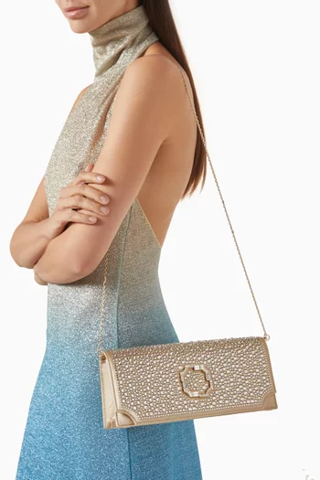 Vivien Embellished Clutch in Satin