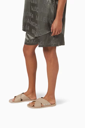 Cosy Logo Sandals in Leather