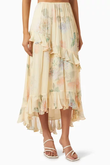 Illuminate Asymmetric Skirt in Viscose