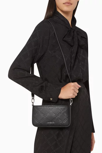 Small Crossbody Bag in Monogram-embossed Leather
