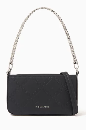Small Crossbody Bag in Monogram-embossed Leather