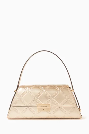 Medium Ludlow Top-handle Bag in Monogram-embossed Leather
