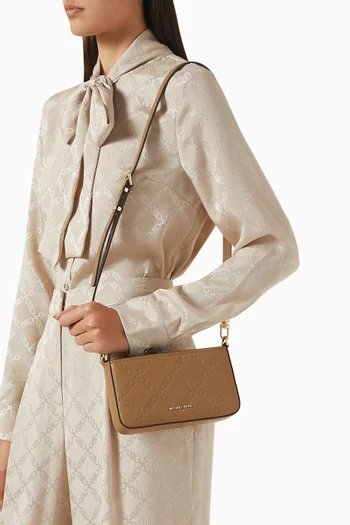 Small Crossbody Bag in Monogram-embossed Leather