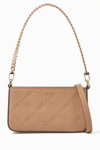 Small Crossbody Bag in Monogram-embossed Leather