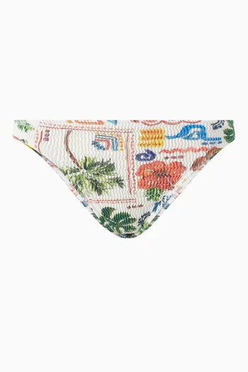 Channel Bikini Briefs in Stretch Nylon