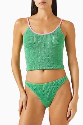 Shore Crop Top in Stretch Nylon
