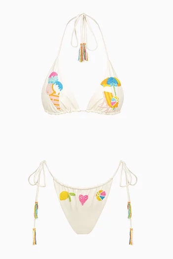Beaded Kini Bikini Set
