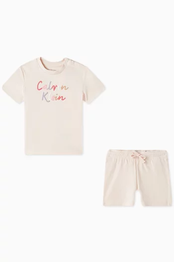 Colour Logo T-shirt & Shorts Set