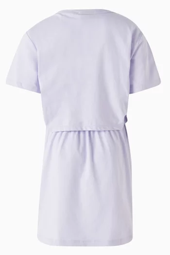 Metallic Monologo T-shirt Dress