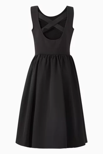 Flared Dress in Viscose-blend