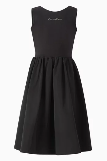 Flared Dress in Viscose-blend