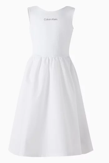Flared Dress in Viscose-blend