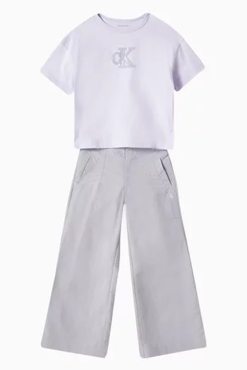 Boxy Logo T-shirt in Cotton