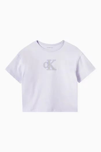 Boxy Logo T-shirt in Cotton