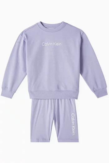 Sweatshirt & Cycling Shorts Set in Regenerative Cotton