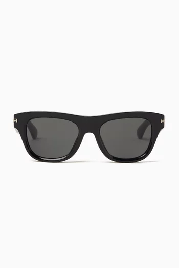 Logo Bar D-frame Sunglasses in Acetate