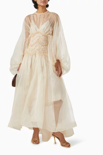 Illuminate Macrame Gown in Silk