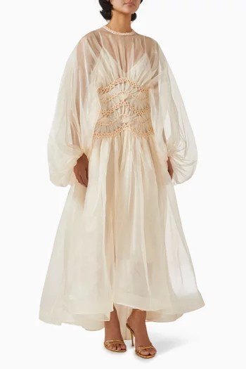Illuminate Macrame Gown in Silk