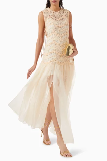 Illuminate Macrame Maxi Dress