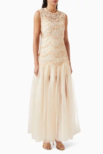 Illuminate Macrame Maxi Dress