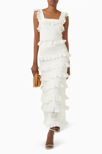 Illuminate Lace Frill Maxi Skirt