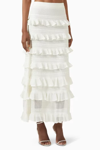 Illuminate Lace Frill Maxi Skirt