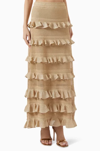 Illuminate Lace Frill Maxi Skirt