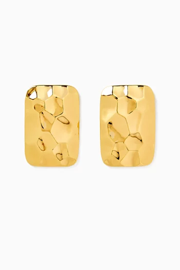 Hammered Earrings in 18kt Gold-plated Brass