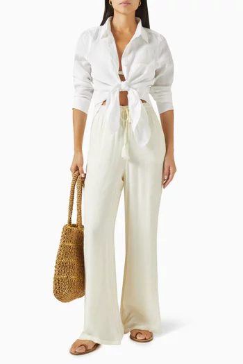 Tahiti Drawstring Pants in Viscose-blend