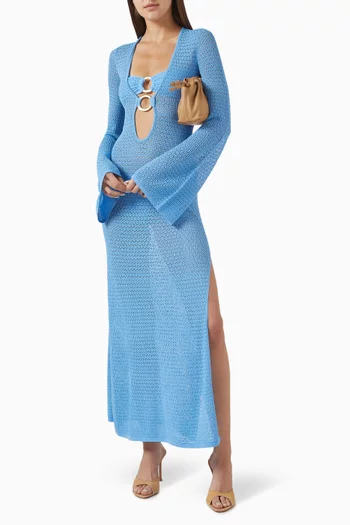 Montego Maxi Dress in Crochet-knit