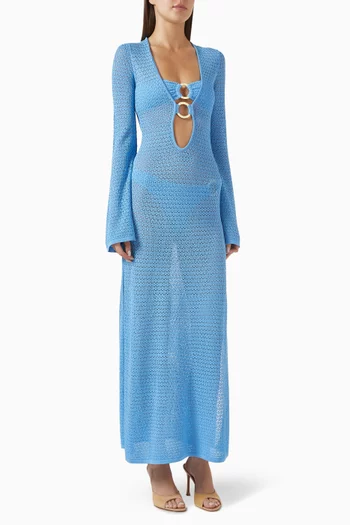 Montego Maxi Dress in Crochet-knit