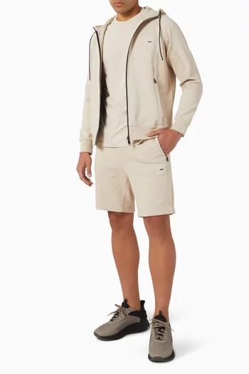 Logo Patch Zip Hoodie in Cotton-blend