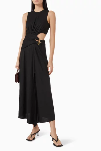 Ragia Maxi Dress in Linen-blend