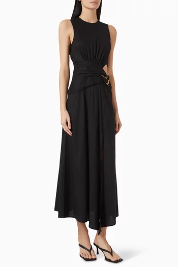 Ragia Maxi Dress in Linen-blend