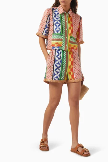 Samie Shorts in Ramie