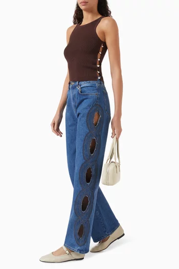 Moja Pearl Tank Top in Ribbed-knit