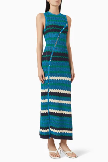 Ratena Striped Maxi Dress in Knit