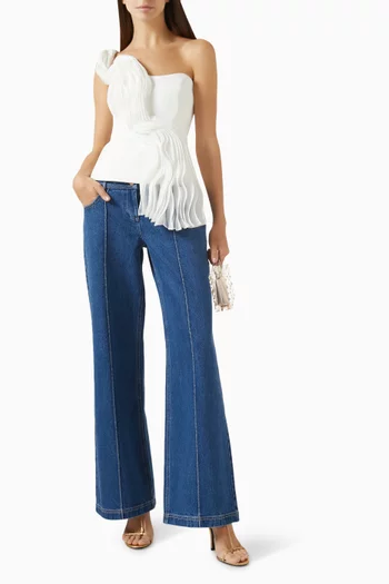 Pelton Wide-leg Jeans in Denim
