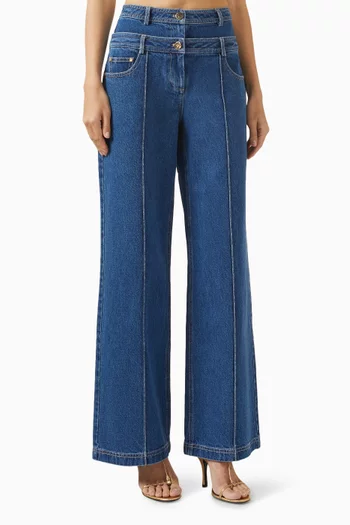 Pelton Wide-leg Jeans in Denim