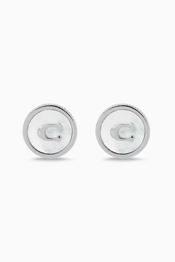 Coin Stud Earrings