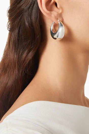 La Lune Hoop Earrings in Sterling Silver
