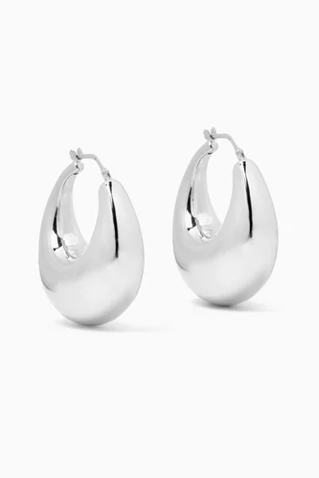 La Lune Hoop Earrings in Sterling Silver