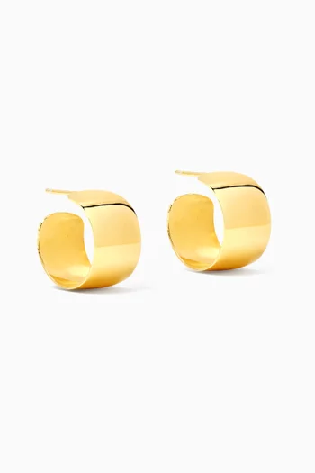 Mini Dome XL Hoops in 14kt Gold-plated Brass