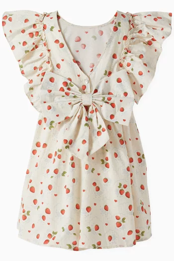 Evie Bow Dress in Organic Cotton