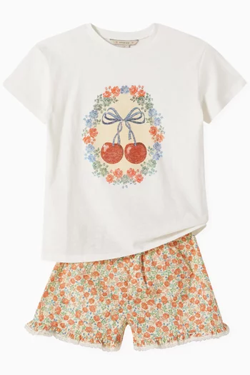 Verbena Frill Shorts in Organic Cotton